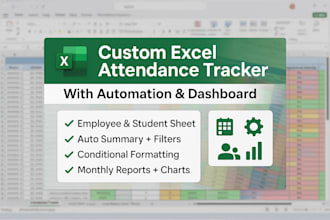 create excel attendance tracker with formulas and auto summary