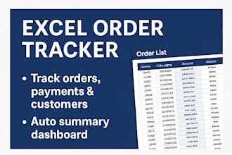 design an excel order tracker for your small business