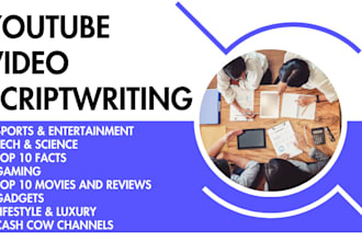 write high engaging and compelling youtube video script for your channel
