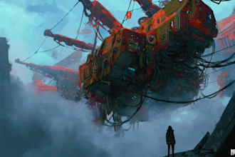 create sci fi illustration and sci fi art