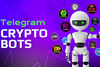 telegram crypto bot, dex arbitrage bot, volume bot copytrade on solana, ethereum