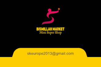 design a modern business card with qr code and logo