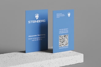 design modern, clean business cards tailored to your brand
