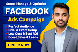 setup and manage facebook ads campaign, fb ads manager and lead generation