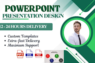 design and redesign powerpoint presentation slides, ppt pitch deck, canva ppt