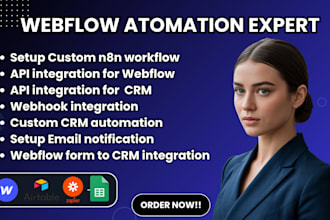 build smart webflow automations using n8n, CRM, zapier, airtable, google sheets