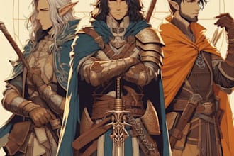 do a dnd character art and concept illustration for you