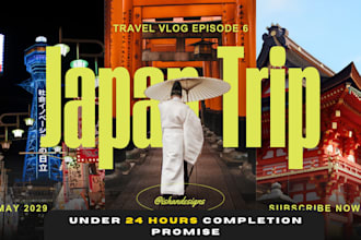 make appealing thumbnails for travel vlogs,insta or youtube