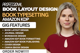 do interior book layout design ebook formatting typestting for amazon KDP