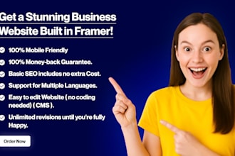 create every kind of business website on framer