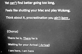 create a good lyrics and verses from scratch ,that leave you satisfied