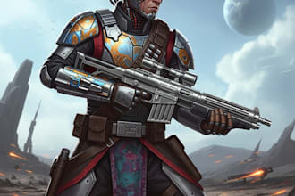 create star wars and sci fi illustration