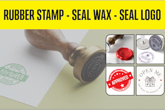 design rubber stamp, wax seal, or official seal logo in 24 hours