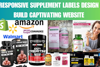 create supliful rocktomic label design build supplement shopify product website