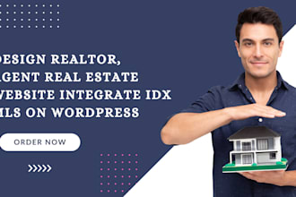 design realtor, agent real estate website integrate idx mls on wordpress