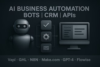 do business automation, ai assistant bots, CRM setup, vapi, ghl, n8n, API setup
