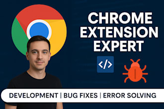 develop custom google chrome extension, fix errors, remove bugs
