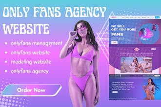 design onlyfans agency website, onlyfans modeling website, management website