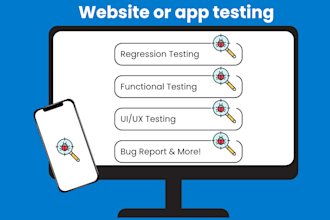 test your website or mobile app and provide a professional bug report
