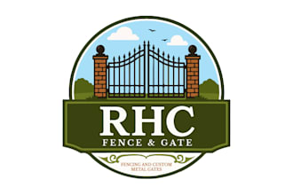 design a strong and custom metal gate logo for your fabrication