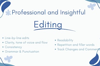 provide insightful editing for your manuscript