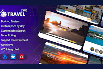 design wordpress travel booking, hotel, flight, or affiliate website or app