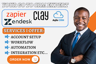 setup clay crm email automation agile crm zendesk quickbooks zapier integration