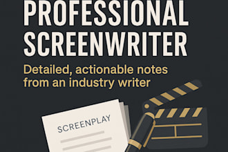 give industry level script coverage by a professional screenwriter