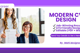 design a modern and clean resume for any job