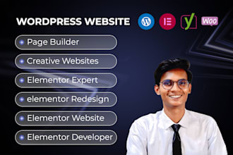 create a custom elementor expert, responsive, wordpress website