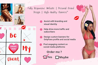 design onlyfans agency website onlyfans modeling website management website