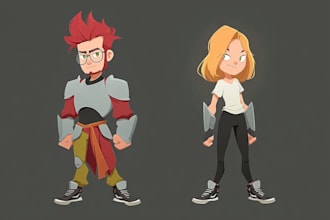 design a 2d cartoon character