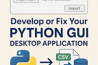 develop or fix your python gui desktop application