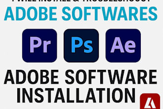 install, fix and troubleshoot adobe photoshop, premiere pro