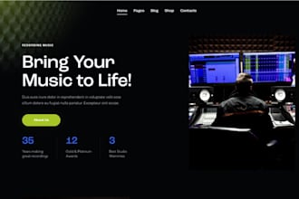 build radio station website, podcast website, streaming, music, dj website