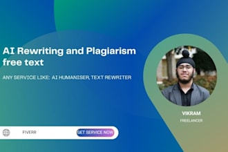 rewrite ai generated text and make it ai and plagiarism free