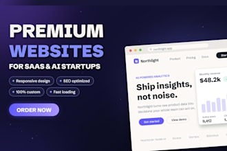 design and develop a premium saas, ai startup, or business website