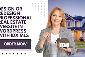 design or redesign professional real estate website in wordpress with idx mls
