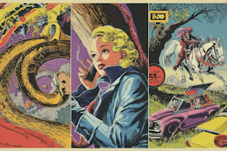 draw a retro vintage comic illustration