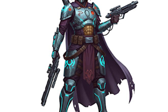 draw sci fi, star wars, mecha, sprite dnd art