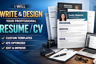 write, design, or edit a professional resume or CV template
