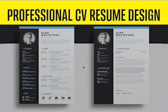 write, design, or edit a professional resume or CV template