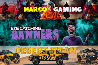 design eyecatching youtube banner, facebook, twitter, x, and linkedin cover