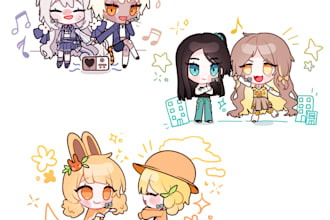 draw a cute chibi sd character  with discount price