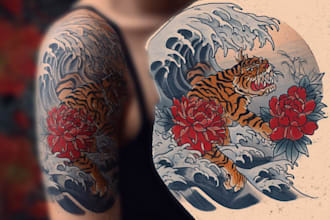 draw amazing japanese oriental tattoo