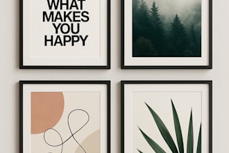 custom aesthetic poster design for wall art and decor