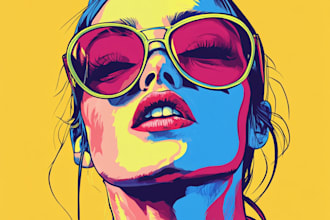 draw perfect wpap pop art portrait for you