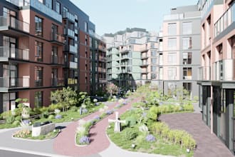3d model and realistic architectural visualization