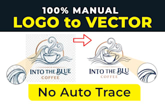 convert your logo to vector with clean manual vector tracing