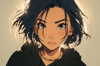 draw you anime pixel art character portrait illustration